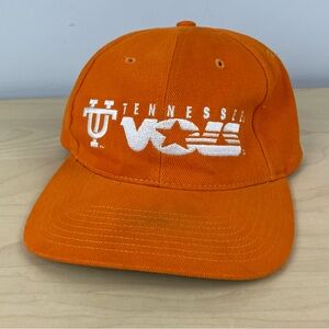 Vintage University of Tennessee Volunteers Vols Strapback Hat Orange Twins E